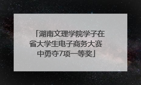 湖南文理学院学子在省大学生电子商务大赛中勇夺7项一等奖